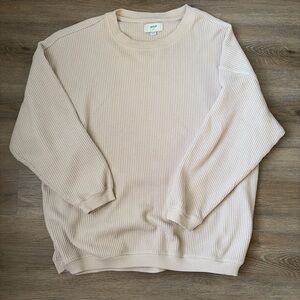 Aerie Oversized Cream Crewneck